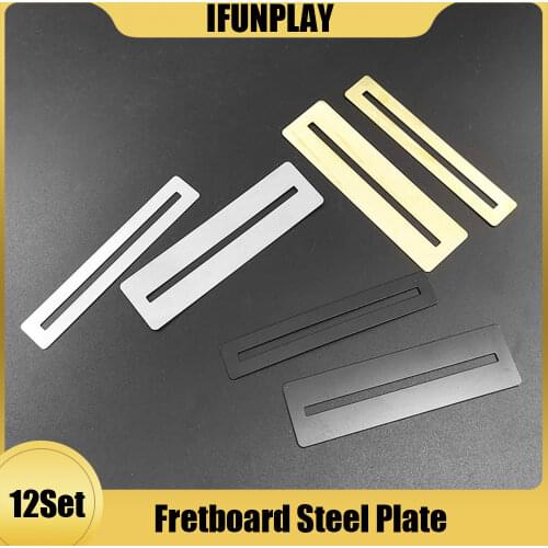 12set Guitar Fingerboard Steel Plate Protector Acoustic Electric Guitar Bass Fretboard Repair Tool Protector Guitar Accessories