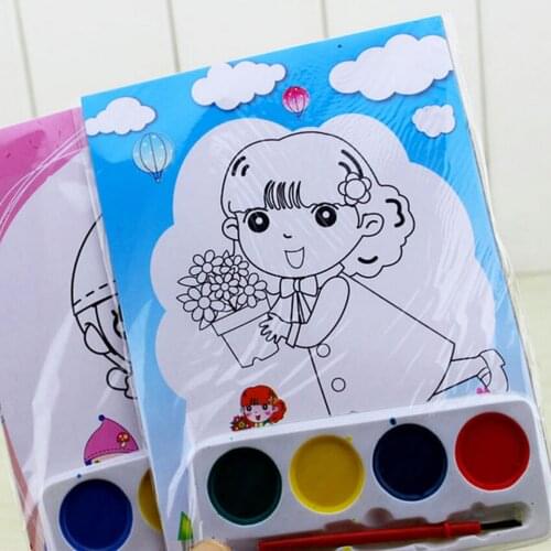 DIY Watercolor Painting Set 4 Colors Children Drawing Toy Kids Educational Toy