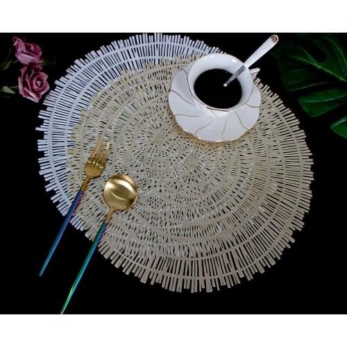 4 Pcs Dining Table Insulation Mat Household Waterproof Oil Anti-scald Table Mat Outdoor Simple