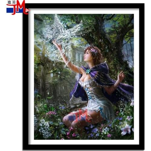 5D Diamond Painting Cross Stitch Kits Fantasy Butterfly Fairy Sava Art Diamond Mosaic Embroidery Full Square Round Elf Girl Gift