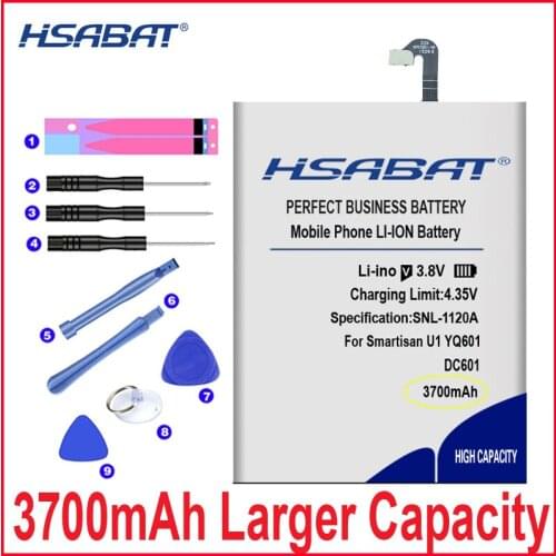 HSABAT 0 Cycle 3700mAh Battery for Smartisan U1 YQ601 YQ603 YQ605 YQ607 DC601 Accumulator
