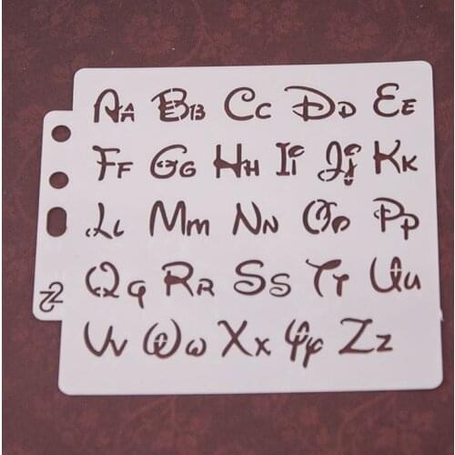 Alphabet Letter Stencils Template Painting Scrapbooking Embossing Stamping Album Card DIY X3UC