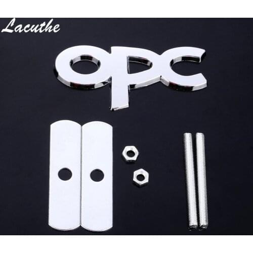Car Styling 3D Car Sticker Chrome Metal OPC Grill Emblem Badge Decal for Opel Regal Lacrosse Astra Corsa Zafira For Buick 260