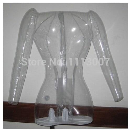 Free Shipping!New Arrival High Quality Transparent Mannequins Bust Inflatable Female Mannequin Hot Sale