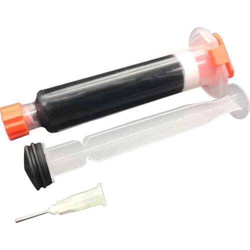 Black UV Solder Mask +1 Needle & Push PCB BGA Needle Shaped With Soldering Paste Flux Cream 10ML Welding Fluxes Oil