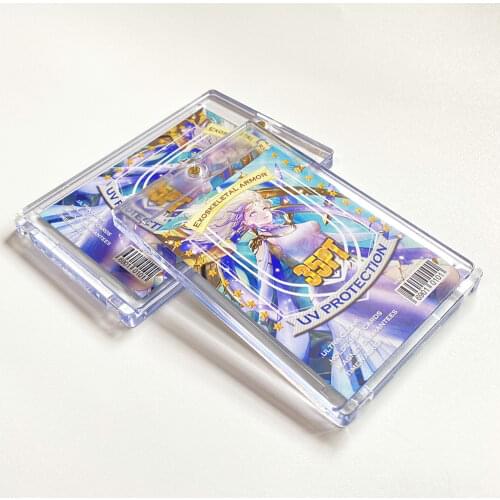 5pcs/lot 35PT Card Bricks Card Holder UV Protection Trading Cards Sports Cards Storage Hold Plastic Box Sleeve Time Walker Brand