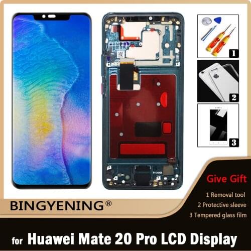 For Huawei Mate 20 Pro LCD Display Screen Touch Digitizer Assembly For 6.39 inch Huawei Mate 20 Pro LYA-L29 With Frame Replace