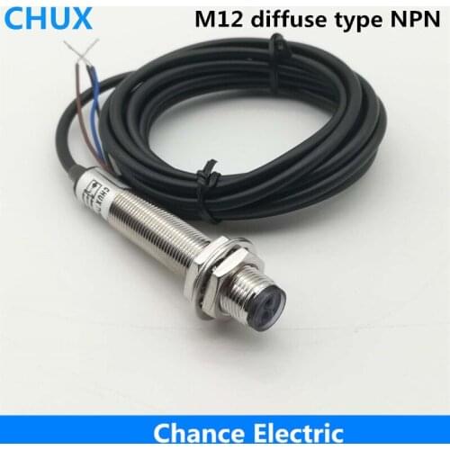 Photoelectric Sensor switch 12mm npn NO/NC E12-3A07NA/NB Diffuse type Infrared LED Light sensor