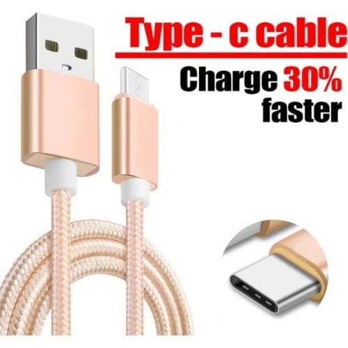 Nylon USB Type C Data Sync Charger Cable For Samsung Galaxy A51 A71 S20 S10 S10E S9 A50 A70 USB Type C Cable Fast Charging Cable