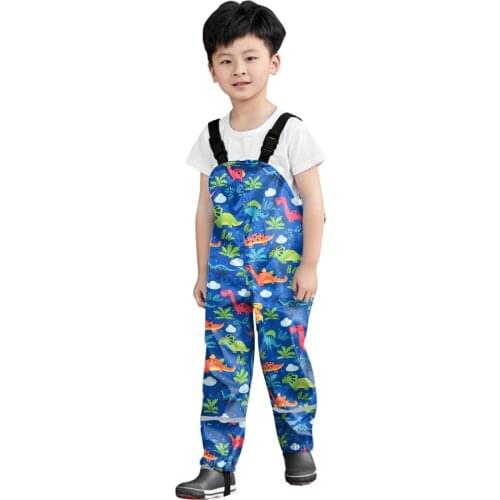 Suspenders Rain Pants Toddler Kids Boys Girls Rain Dungarees Windproof Waterproof Mud Jumpsuit Clothes Adjustable Strap Pants L3