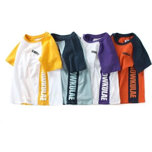 Summer Children Clothes Boys Girls Fashion T Shirt Short Sleeve Top Toddler Kids Cotton T-Shirts Kid Letter Printed Short Sleeve