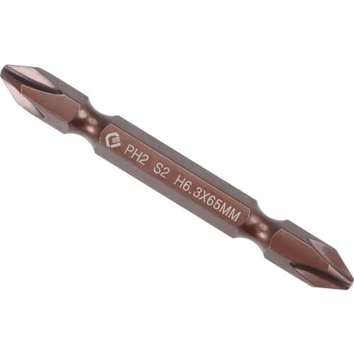 Uxcell PH2 Magnetic Phillips Double Ended Screwdriver Bits, 1/4 Inch Hex Shank 2.56-inch Length S2 Power Tool