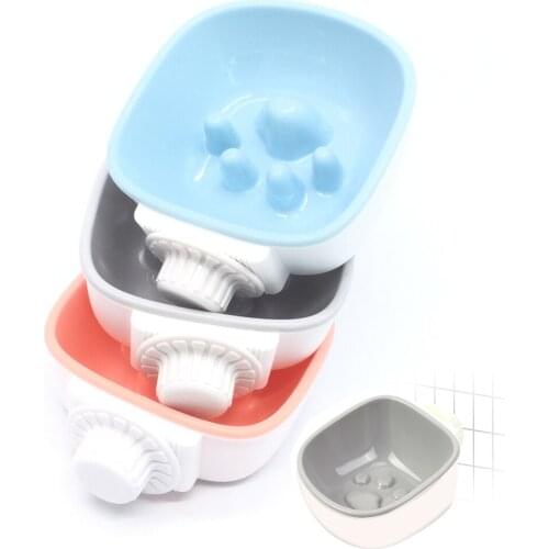Slow Down Pet Bowl Can Hang Stationary Dog Crate Cage Bowls Dog Cat Hanging Durable Puppy Kitten Feeder Water Food Bowl