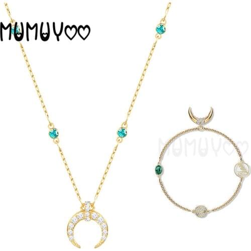 SWA Fashion Jewelry 2020 High Quality New Simple Charm Romantic Moon Magic Chain Angle Magnetic Clasp Womens Bracelet
