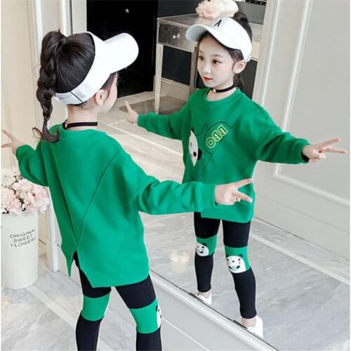 Fashion Girls Clothing Set Teen Girls Tracksuit Spring 2020 Autumn Long Sleeve 2pcs Children Suits Little Girl Sets 8 10 12 year
