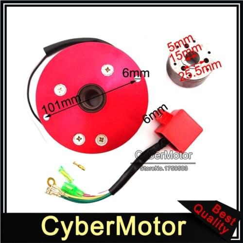 Motorcycle Red Racing Magneto Stator Rotor Ignition CDI Box For 110cc 125cc 140cc Engine Chinese Lifan YX Pit Dirt Motor Bike