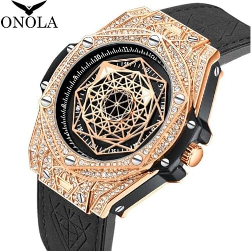 ONOLA Men's Watch With Leather Strap