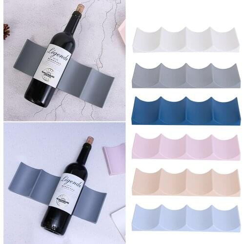 Wine Rack Bottle Storage Shelf Organizer Drinking Can Display Holder For Countertop Kitchen Cabinet Refrigerator Home Decoration