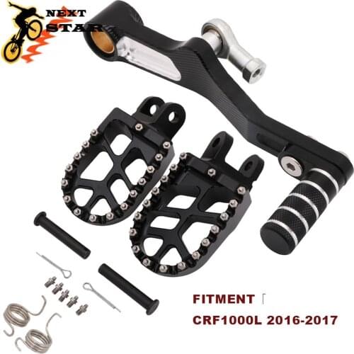 Motorcycle Adjustable Folding Gear Shift Lever Shifter Pedal Footpegs Foot Pegs For Honda CRF1000L CRF 1000L 1000 L 2016 2017