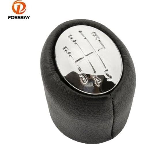 6 Speed Car Gear Shift Knob Leather Gear Stick Shift Lever Knob Handball Interior Parts for Renault Clio III/Laguna II 2001-2009