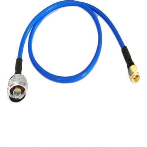 Blue N Male to SMA Male Plug Connector RF coax Simi Rigid RG402 cable 50ohm 50cm 1m 3m 5m 10m
