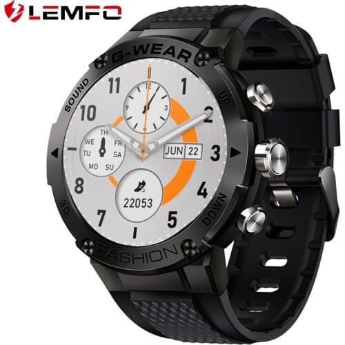 LEMFO Smart Watch Men K28H Bluetooth Call 360MAh Big Battery Man Custom Watch Faces Music Heart Rate Monitor Sport Smartwatch