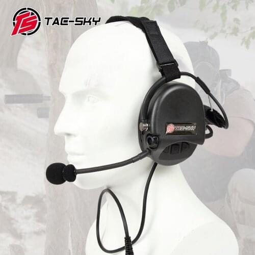 TAC-SKY TCI LIBERATOR II SORDIN Silicone earmuff version Noise reduction pickup headset-BK