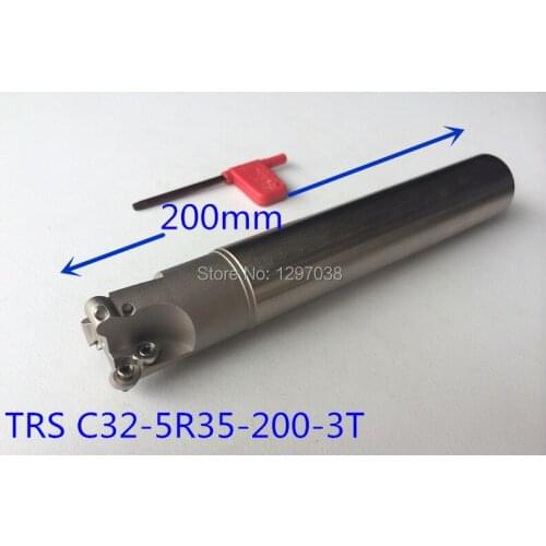 TRS C32-5R35-200-3T Comer Rounding End Mill Cutting diameter 12mm Length 130mm TRS Round dowel end mill RDMT10T3 Inserts