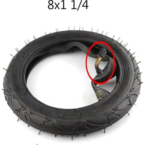 High Quality 8X1 1/4 Scooter Tire and Inner Tube Bending Valve for 8 Inch Bicycle Electric/gas Scooter Tire