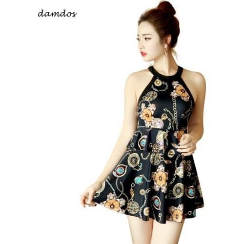 Bikini 2019 Swimwear Women One Piece Dress Swimsuit Beach Dress High Waist Push Up Sexy Bodysuit Girls Biquini Summer Clothes