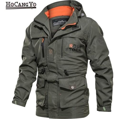 Winter Mens Bomber Jackets Breathable 2021 Pockets Military Tactical Windbreaker Puffer Jacket Men Stormwear Coats Male Outwear