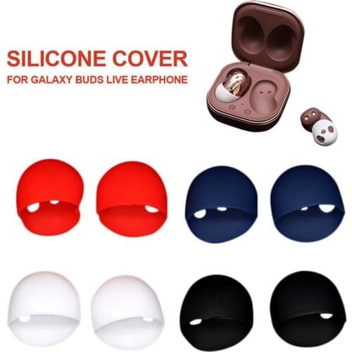 1 Pair Anti-Shock Silicone Earbuds Tips Caps Headphones Protective Cover For Samsung Galaxy Buds Live Wireless Earphone