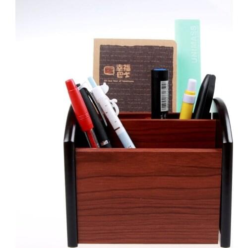 1 pcs Wooden Pen Holder Multifunctional Combination of Pen Holder Maple Wool Europe Style Fantastic Pen Posts Office Pen Stands