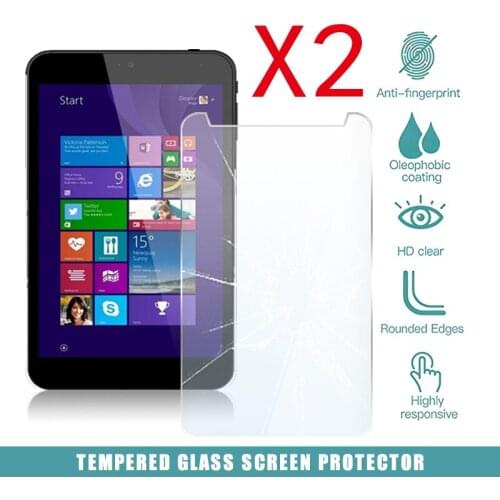 2Pcs Tablet Tempered Glass Screen Protector Cover for Linx 7 Anti-Screen Breakage Anti-Scratch Tablet Computer Tempered Film