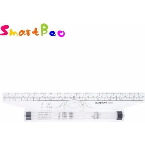 30cm Multi-Purpose Rolling Ruler Parallel Ruler Best for Drawing Verticallines, Parallellines, Charts, Angles, Circles -12 Inch