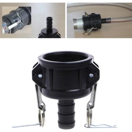 62KC 275-330 Gallon IBC Tote Tank Drain Adapter 2" Cam Lock To 1" Garden Hose