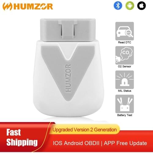 HUMZOR elm327 obd2 pic18f25k80 V1.5 obd Bluetooth for Android IOS Automotive Scanner Battery Tester 6 Modes Car Diagnostic Tool