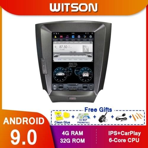 WITSON Tesla Style Vertical Screen Android 9.0 Car GPS Navigation For LEXUS IS200 IS250 IS300 IS350 2006-2012