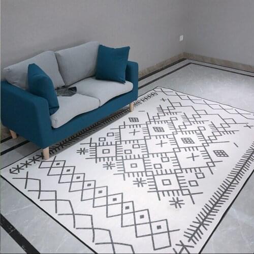 White And Black Nordic Carpets For Living Room Bedroom Kid Room Bedroom Rugs Home Carpet Floor Door Mat Area Rugs Simple Carpet