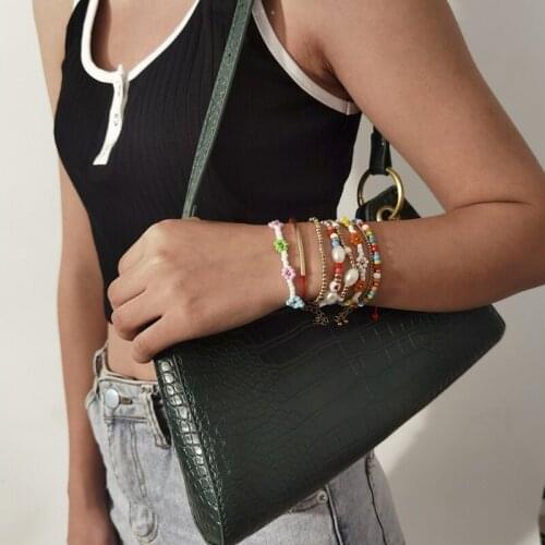 Bohemian Beaded Bracelets Flower Bracelets Daisy Seed Bead Short Sunflower Bracelets Summer Beaded Bracelets Jewelry