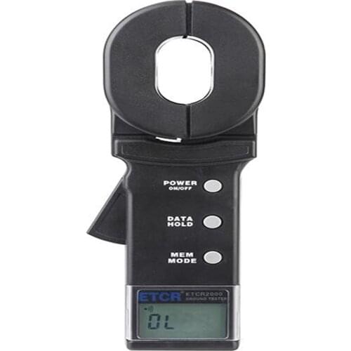 ETCR2000 Digital Clamp On Ground Earth Resistance Tester lightning protection grounding measurement 0-1000ohm