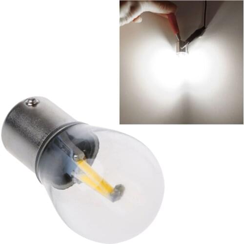 DC12V 1156 P21W Ba15s Lamp LED COB Light DRL Daytime Running Light White 2018