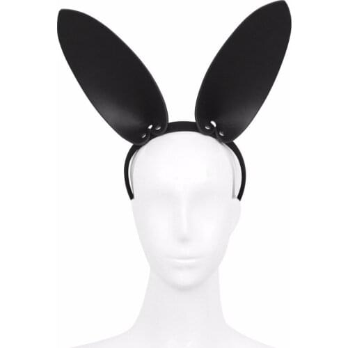 Fetish Head Bondage Cat/Rabbit/Minnie Headband BDSM Restraint Faux Leather Bunny Mask Roleplay Sex Toy Slave Cosplay XN0185