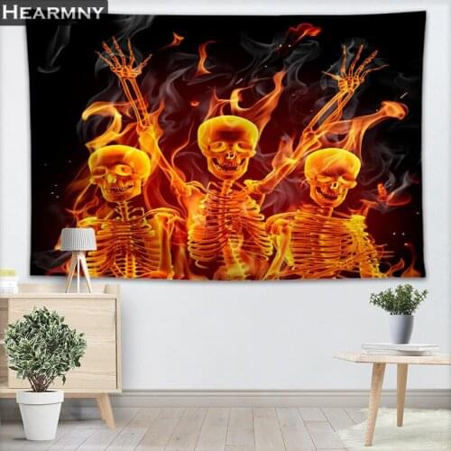 HEARMNY HOT Skull Wall Hanging Tapestry Sheets Home Decorative Tapestries Beach Towel Yoga Mat Blanket Table Cloth Wall Tapestry