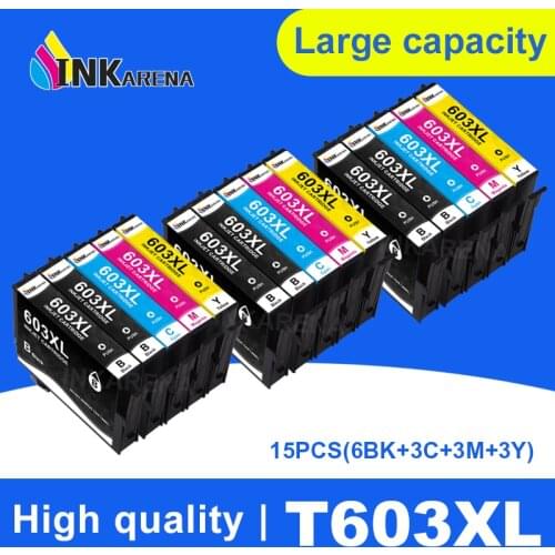 INKARENA 603 XL Compatible for Epson 603XL E603 T603 for XP-2100 XP-3100 WF-2810 XP-3105 XP-4100 XP-4105 WF-2830 XP-2105 Printer