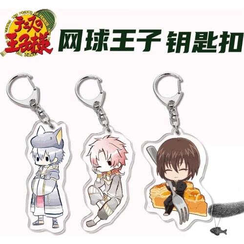 Anime The Prince of Tennis Cosplay Acrylic Keychain Toy Figures Keyring Double-sided Key Chain Pendant Gift
