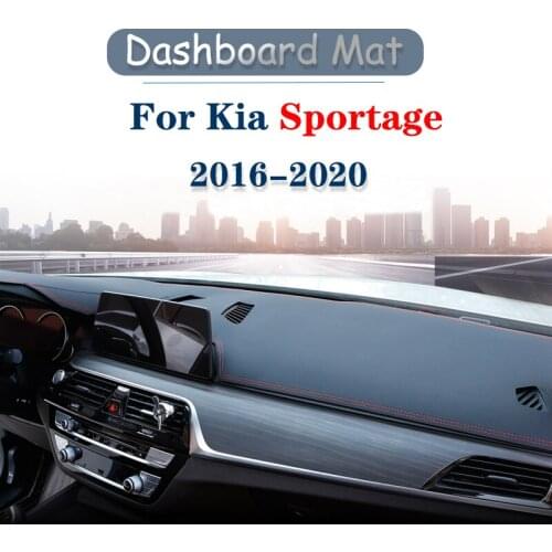 Leather Car Accessories Dashboard Cover Pad Sunshade Dashmat Carpet for Kia Sportage 2016 2018 2019 Front Windshield QL Other
