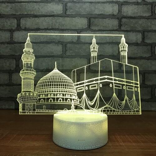 Creative City Building Bedside Lamp Colorful 3d Small Night Light Bedroom Decorative Usb Led Small Night Light