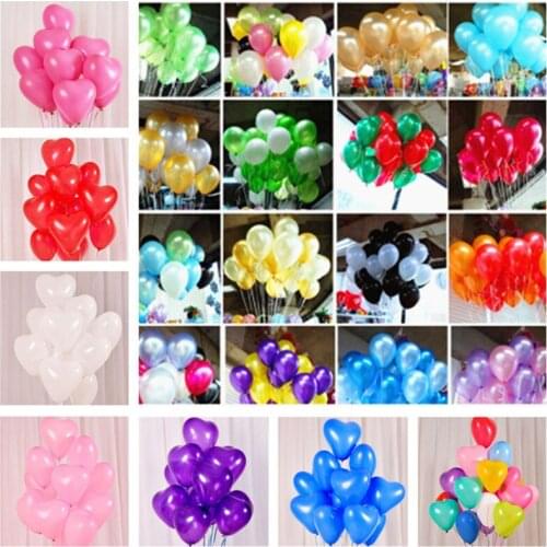 5pcs Latex Heart Balloons Birthday Wedding Decoration Baby Shower Girl Party Balloon Boy Air Balls Decoration Anniversary Sale
