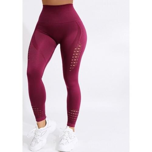 New Push Up Seamless High Waist Leggings Women Workout Mesh Breathable Fitness Clothing Training Pants Female Dropship